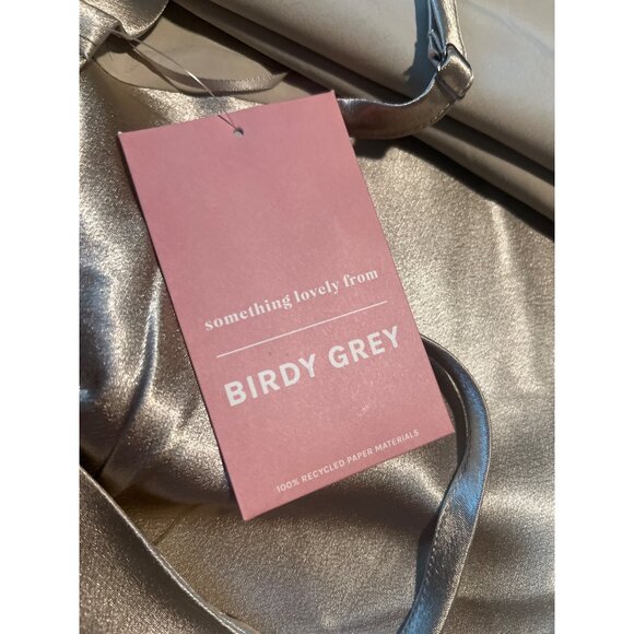 Birdy Grey Lisa Satin Midi Dress 1X Neutral Champagne NWT see description - Picture 11 of 12